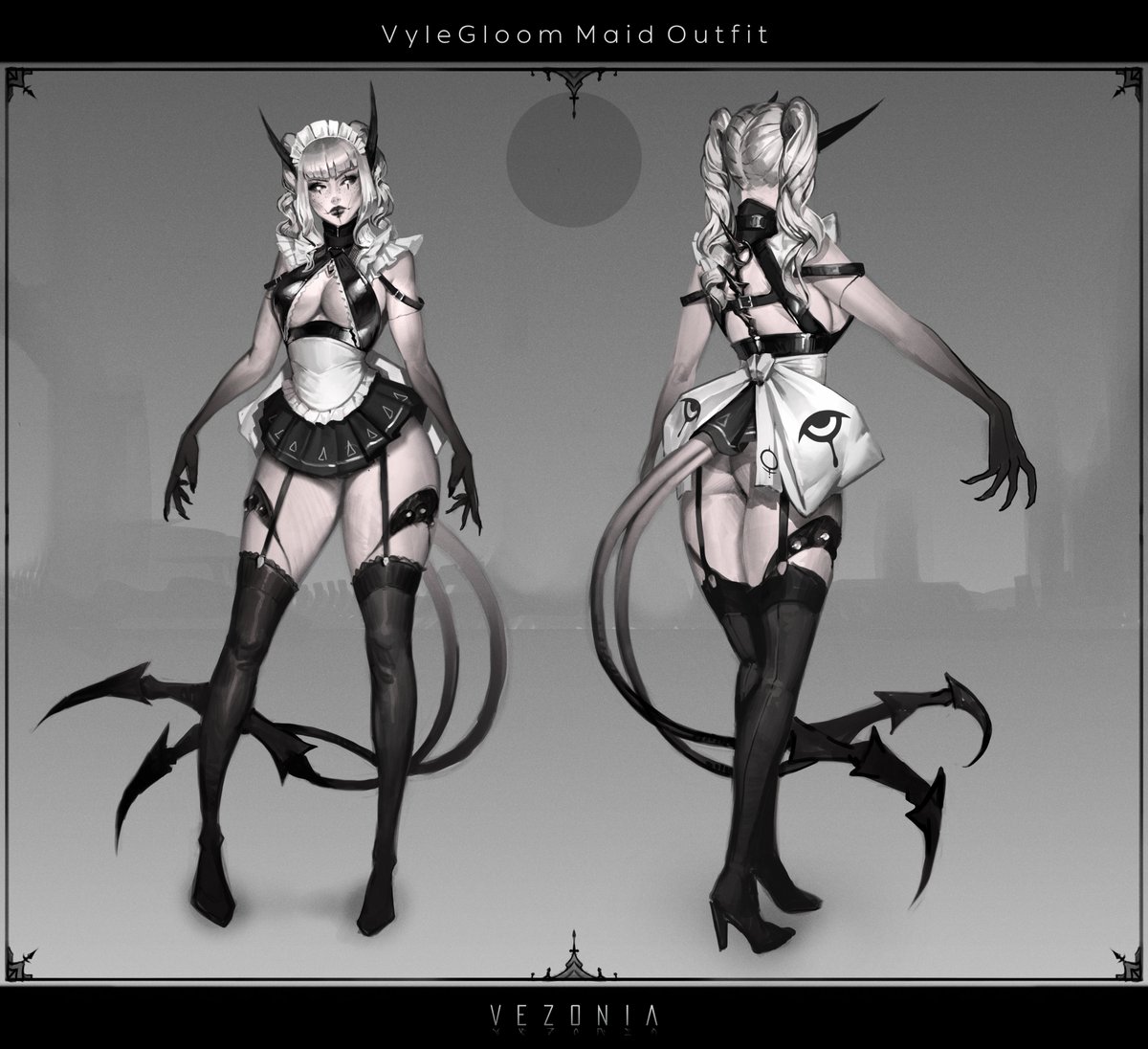 VyleGloom's tweet photo. Maid outfit 

🎨: @Vezonia_art https://t.co/lTrKE8TDH0
