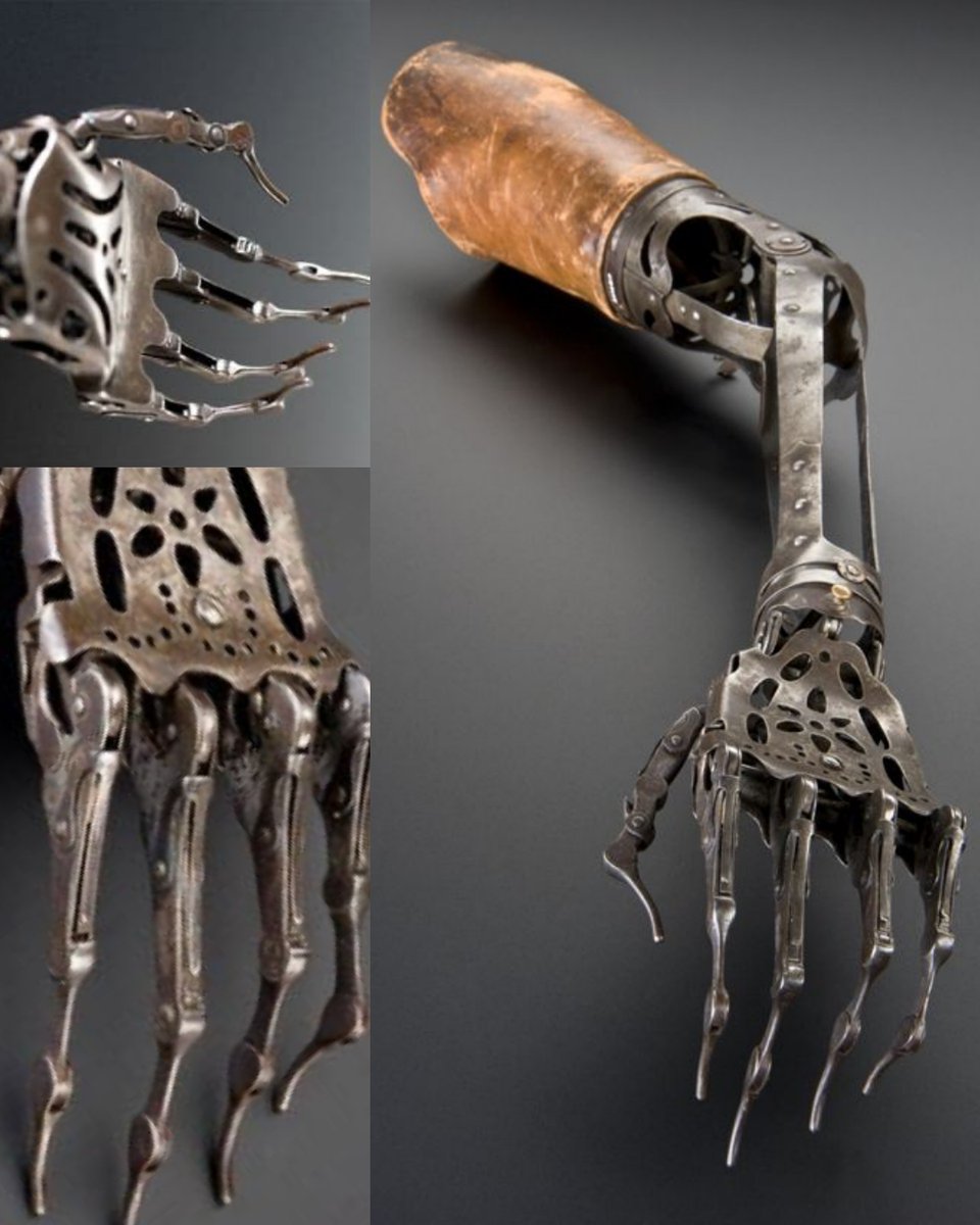 The Art of Victorian Bionics.

150 years ago, losing an arm didn't always mean a simple hook. This 1850s prosthetic, made of steel, brass, and leather, featured articulating fingers and a spring-loaded elbow. While manual and heavy, it was a masterpiece of "surgical mechanics"