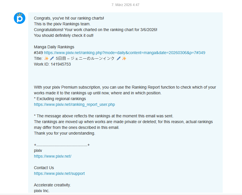 FireCave_Art's tweet image. I’m really happy right now!
One of my artworks made it into the Pixiv Daily Rankings. ✨
It’s just a small item design from my world, but it still means a lot to me.
Thank you to everyone who viewed, liked, or bookmarked the piece! 🖤

#pixiv #pixivranking #artistlife