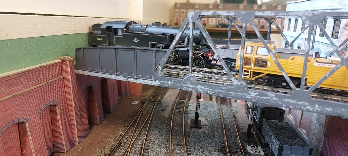 Jmodelrailgroup's tweet photo. Adding a bit of bridge girder to the diorama section https://t.co/d7UVhErcOS