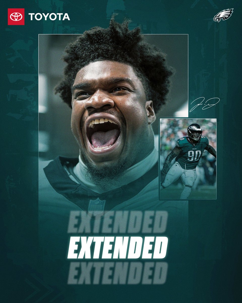 JD‼️ We've agreed to terms with Jordan Davis on a three-year contract extension. 

<a href="/Toyota/">Toyota USA</a> | #FlyEaglesFly