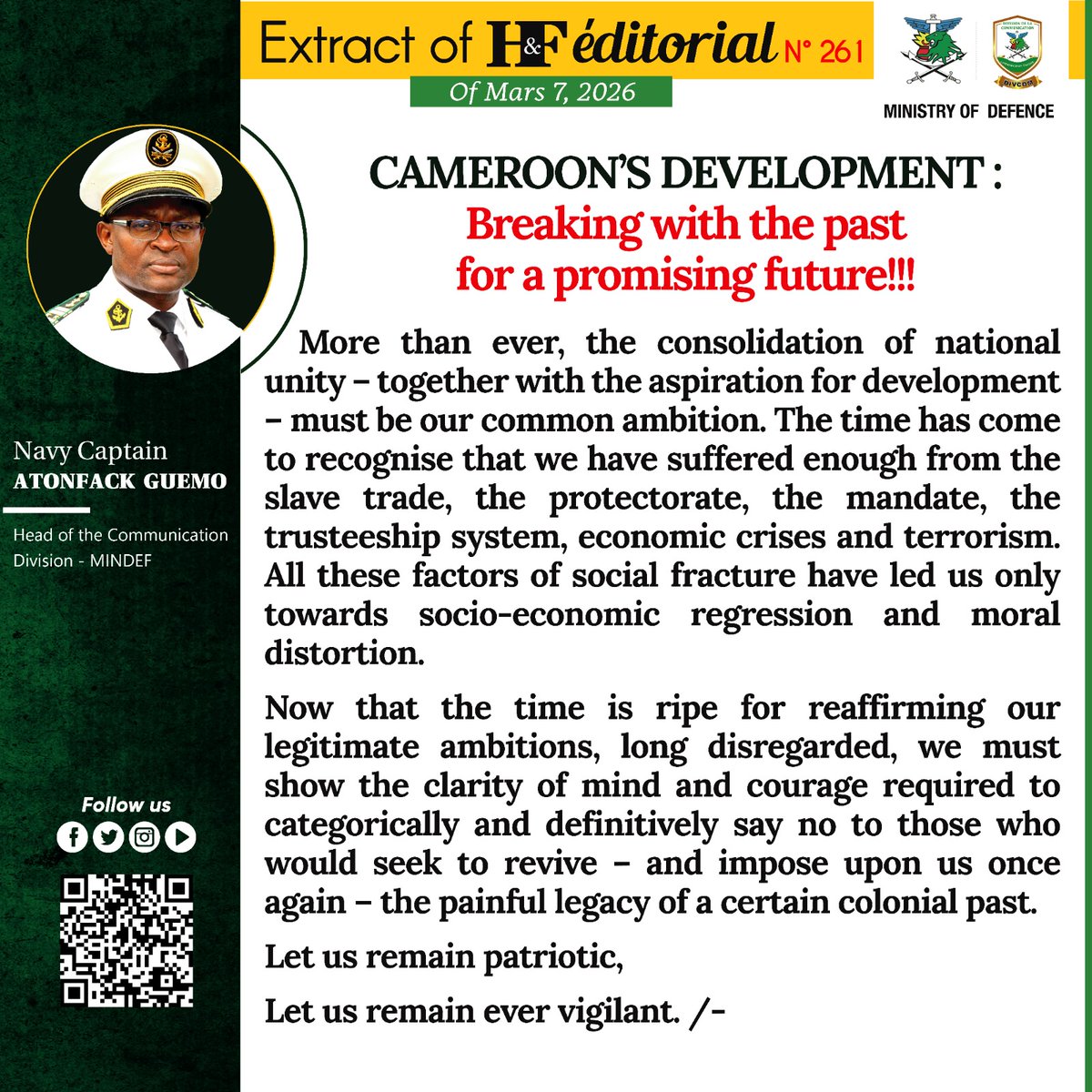 Ministère de la Défense du Cameroun tweet media