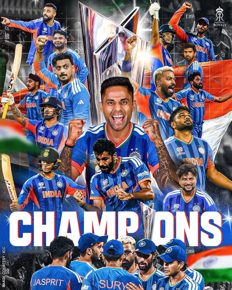 iDeepChauhan's tweet photo. What a journey, what a team!
Proud moment for every Indian. ❤️
 🇮🇳🏆 Many congratulations 
#TeamIndia #Champions #T20WorldCup2026final https://t.co/L8npySvrUc