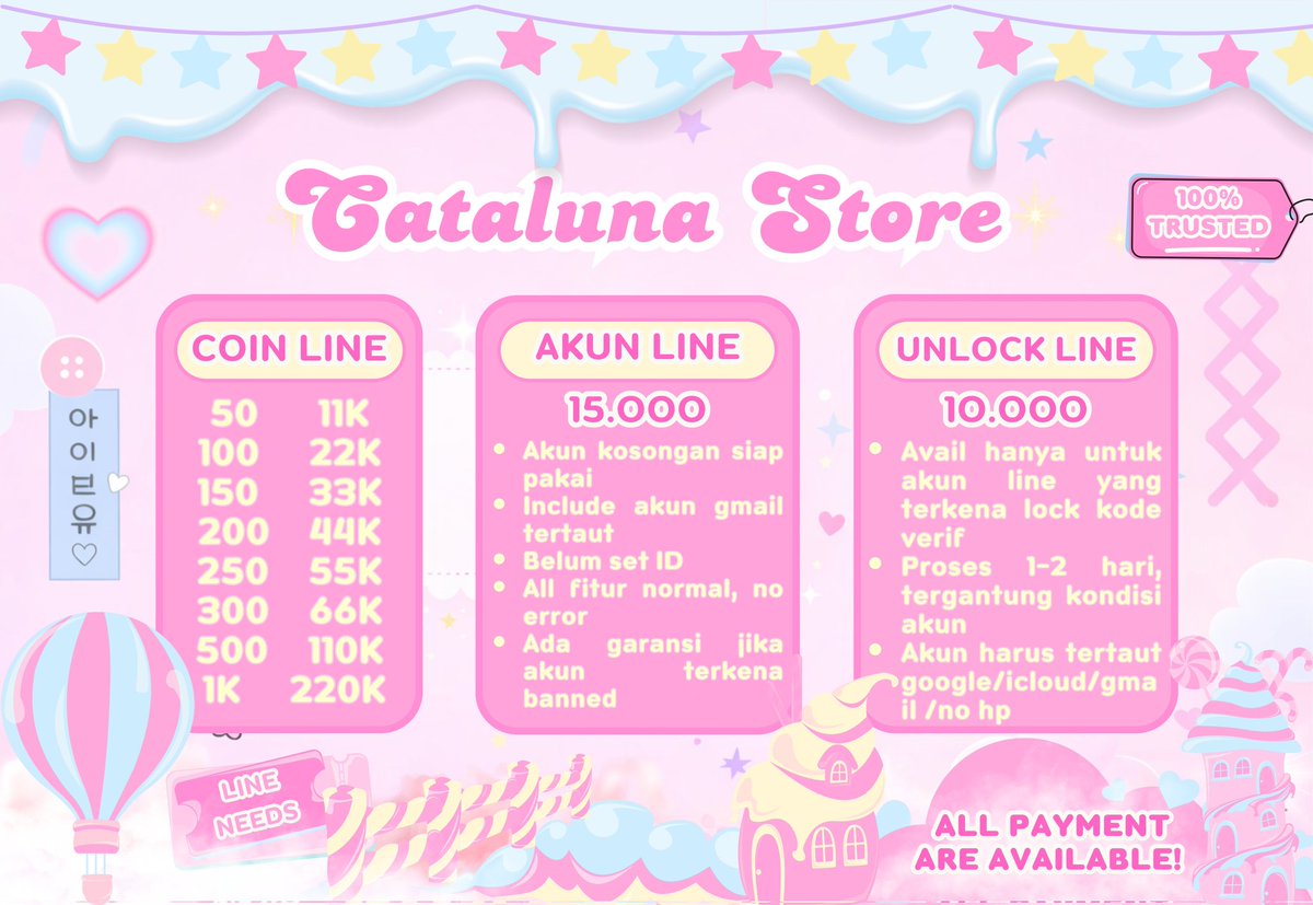 belle 1,4k+ testi 𐙚 akun line & jasa login line tweet media