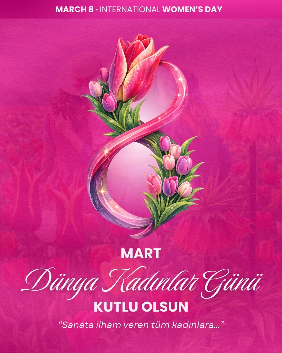 Sanata, düşünceye ve hayata ilham veren tüm kadınların 8 Mart Dünya Kadınlar Günü’nü kutluyoruz.

#dünyakadınlargünü #lale 🌷