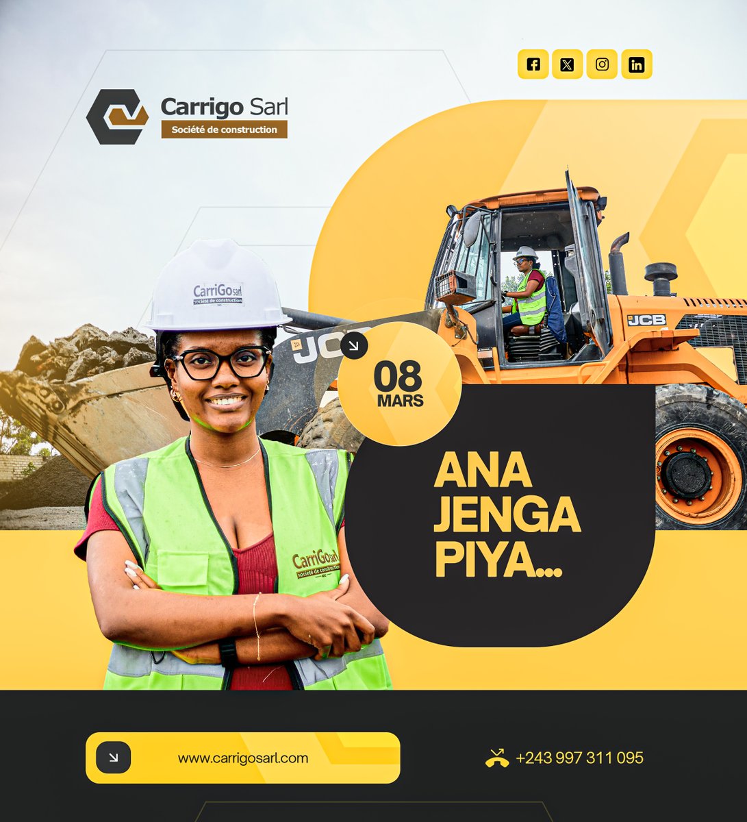 CarrigoLLC's tweet photo. Elles ne donnent pas seulement la vie, elles construisent le monde en donnant vie aux projets.
Dans la #construction, leur talent, détermination et #expertise élèvent des projets et façonnent nos villes.
Chez @CarrigoLLC , femmes et hommes construisent #ensemble un avenir solide. https://t.co/51MrClCOHe