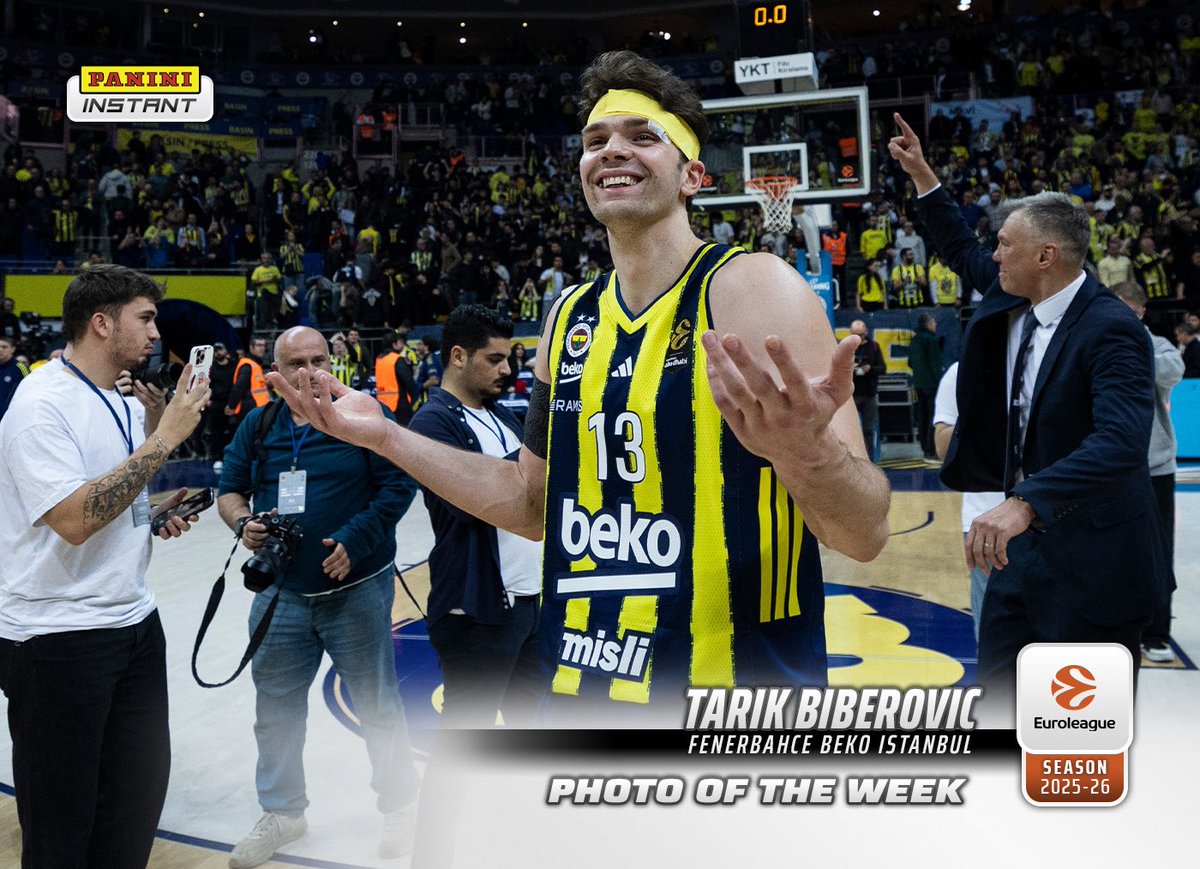 EuroLeague's tweet image. Ninja Tarik 🥷 The vibes are elite on the east side of Istanbul right now! 

You can get your hands on the @PaniniAmerica photo of the week, get yours on their website 💻 

 #InstantCards I #euroleaguebasketball