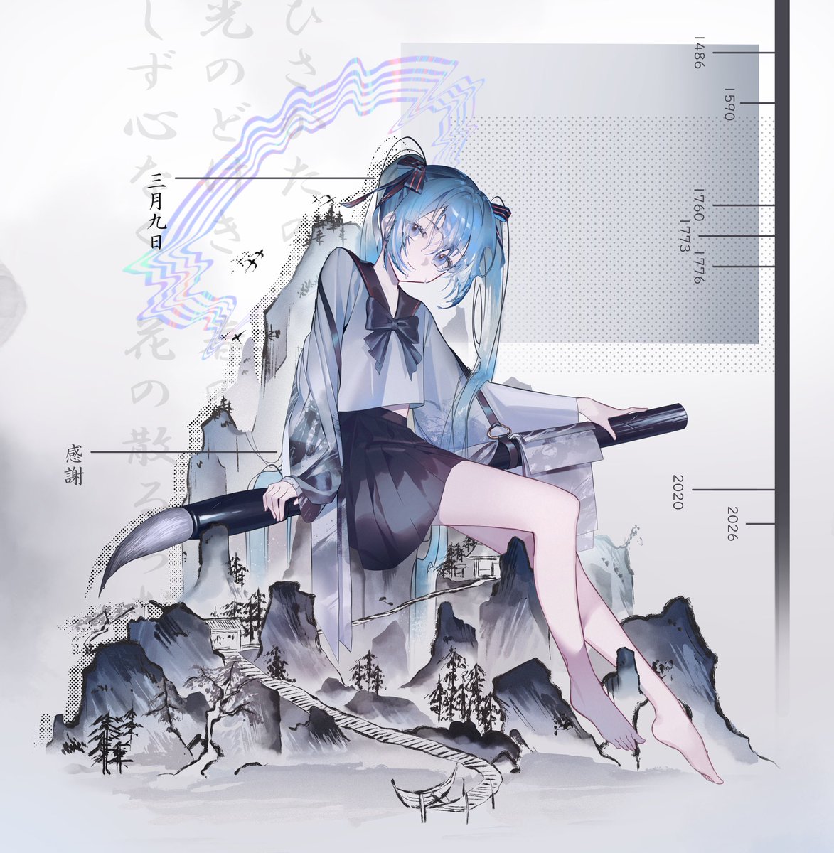 #ミクの日 #ミクの日2026

「山水画」