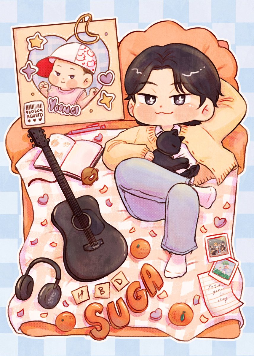 happy yoongi day! 🐈‍⬛🎉🧡 
#happysugaday #btsfanart #suga