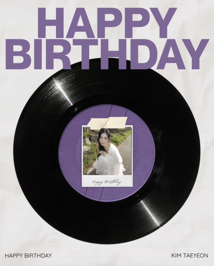 sgtyfc's tweet photo. Another year with our vocal legend 💜
Thank you for the songs and memories<3
Happy Birthday Taeyeon! 
#TAEYEON 
#옛뚜라_오늘탱구_생일이래
#SONE_TAEYEON_HBD https://t.co/thvXegIGeP