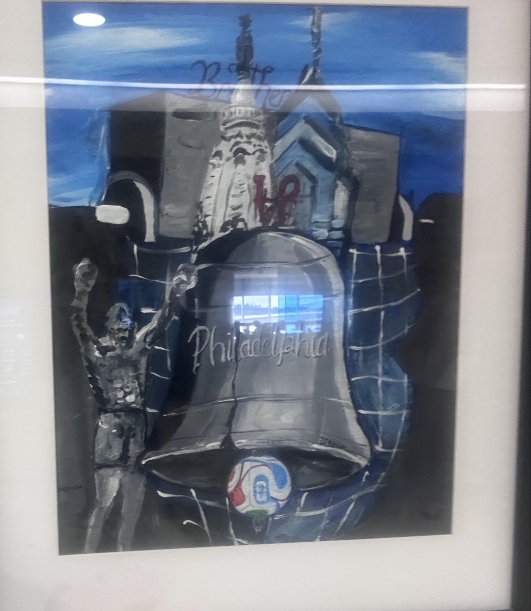 APGreen_LHS's tweet photo. ✈️🎨 Proud moment for Lithonia High School!

Our talented student artists are featured in the World Cup Edition Art Exhibit at Hartsfield-Jackson Atlanta International Airport in Concourse E. Students collaborated on three original pieces now on display for travelers from around the world to see!

Thank you to DCSD Visual & Performing Arts Coordinator Bianca Hamilton for confirming the exhibit is beautifully displayed.

If you’re traveling through Concourse E, be sure to stop by and support our amazing young artists! 🖤💛 #NewDay @LithoniaHigh @MCWilkinsPhD @APDavisLHS @VachealHutchins