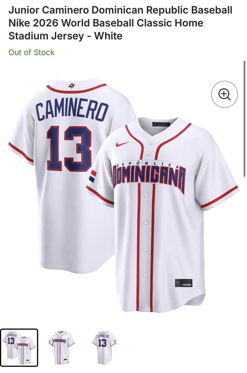 Junior Caminero’s jersey is the first Dominican Republic jersey to sell out on Fanatics