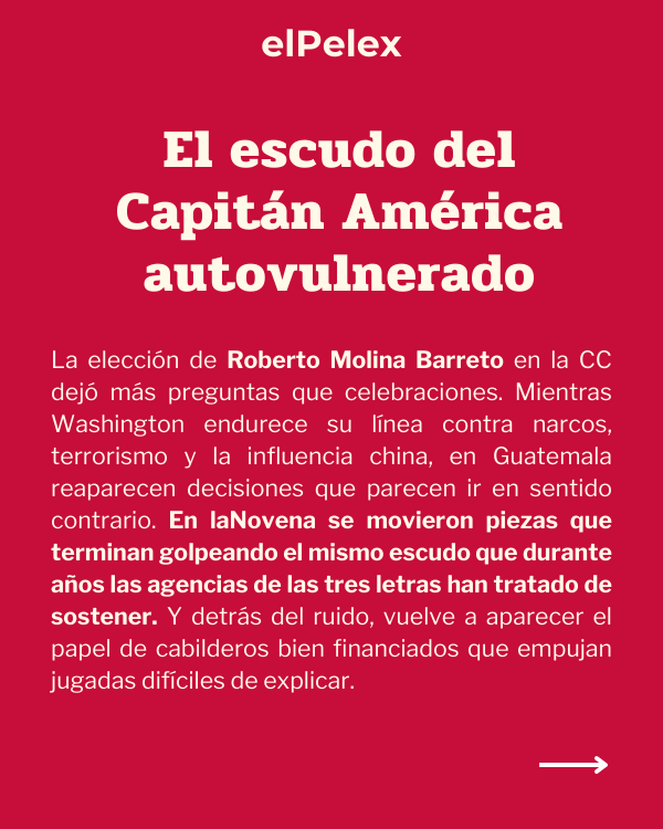 eP_investiga's tweet photo. #elPelex 🔎🔥 El escudo del “Capitán América” terminó golpeando al propio sistema que dice defender. Entre magistrados polémicos, silencios incómodos, primitos extraditados y pactos que hacen agua, el tablero político vuelve a moverse.  https://t.co/Lu9EZdwi5V https://t.co/oQrKD64v8C
