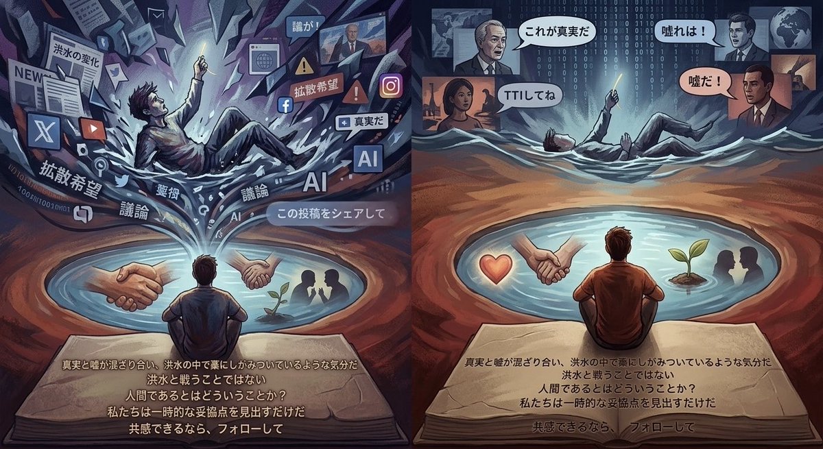 Social media has turned into a battlefield of information.

Truth and lies mix together until it feels like drowning in a flood while grabbing for a single straw.

Many of us are trying to understand events that are simply too large for any one person to grasp.

So maybe the