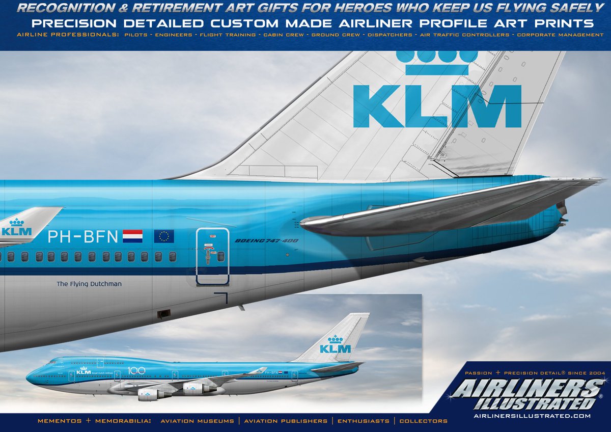 airlinerart's tweet image. KLM Royal Dutch Airlines | Nairobi | 100 Years Livery | Boeing 747-406 PH-BFN | Panoramic Aviation Artwork in Detail in the drop nose livery.
🎨🔎🌍✈️👑☁️🧑‍✈️👩‍✈️🔵⚪️ 🇳🇱🇪🇺1️⃣0️⃣0️⃣
#KLM #klmroyaldutchairlines #boeing747 #pilotlife #aviationart 

Requests: nick@airlinersillustrated.com