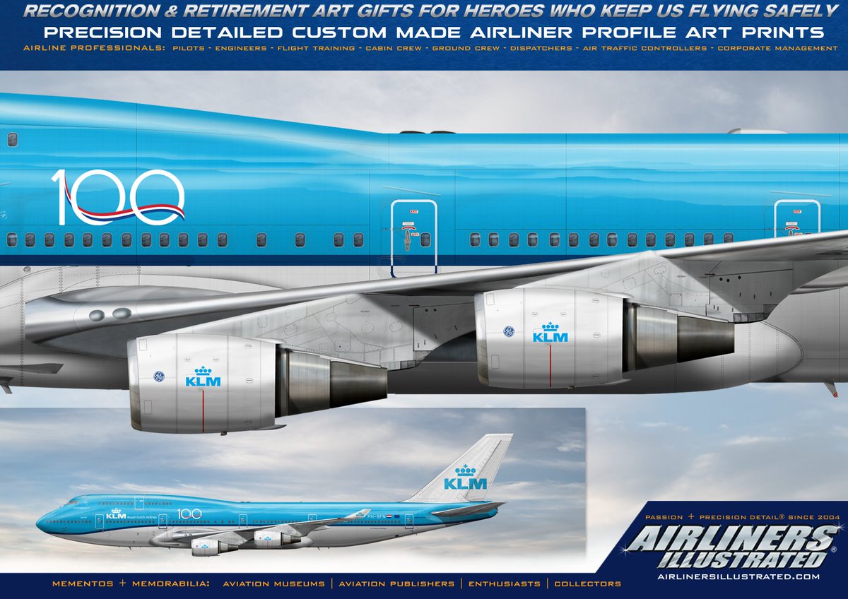 airlinerart's tweet image. KLM Royal Dutch Airlines | Nairobi | 100 Years Livery | Boeing 747-406 PH-BFN | Panoramic Aviation Artwork in Detail in the drop nose livery.
🎨🔎🌍✈️👑☁️🧑‍✈️👩‍✈️🔵⚪️ 🇳🇱🇪🇺1️⃣0️⃣0️⃣
#KLM #klmroyaldutchairlines #boeing747 #pilotlife #aviationart 

Requests: nick@airlinersillustrated.com