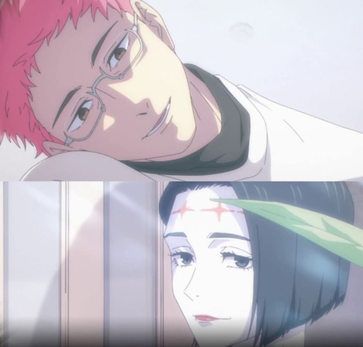 WreckingYuuji's tweet photo. free yuuji from the “he looks like sukuna” / “he looks like gojo” takes 😐
 no he doesn’t. 

yuuji literally looks like a mix of jin and kaori. https://t.co/0Wnv4vrHYw