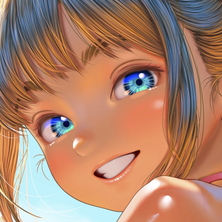 塗り忘れてた瞳下部の発光入れて、差し替え可能な場所は全部差し替えました。 