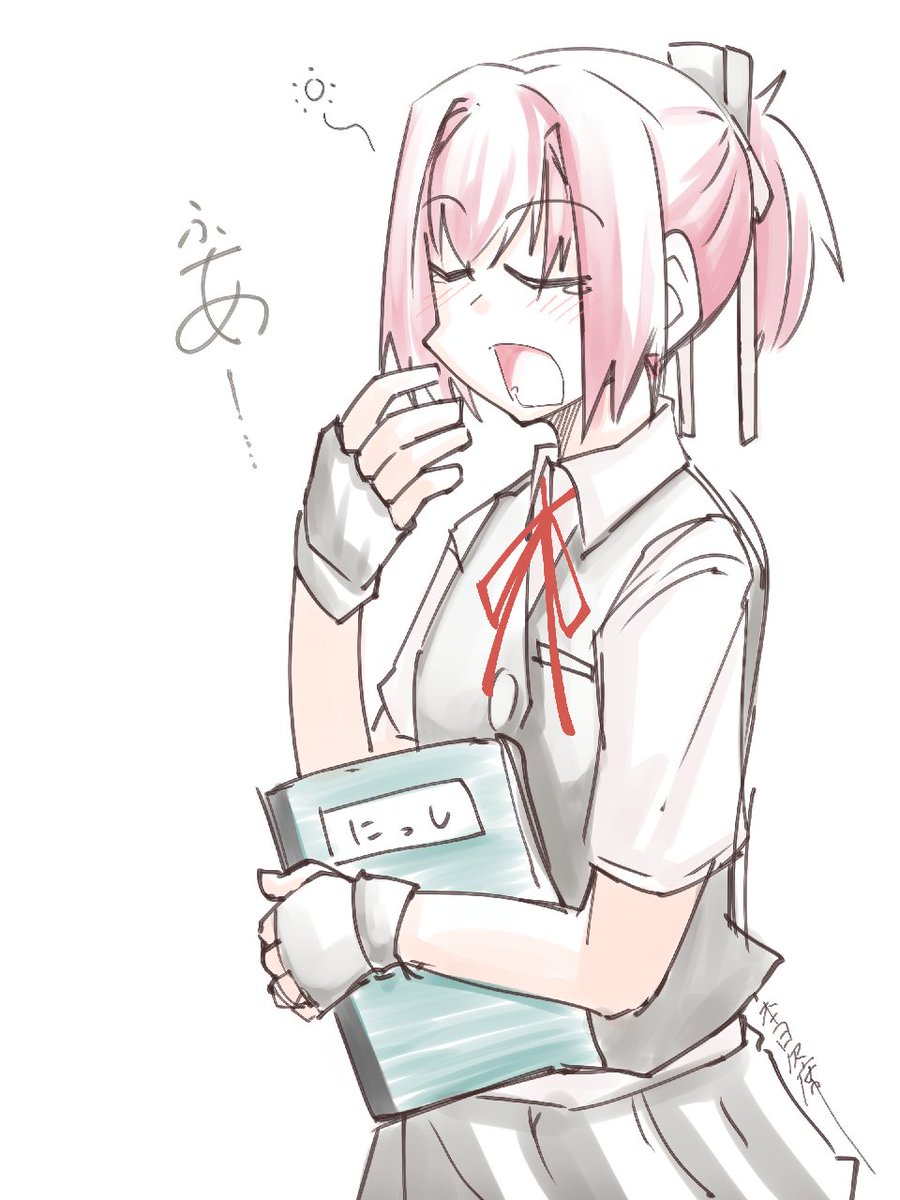 不知火(艦これ) 「しっかり見てたよ」|本日欠席(サークル垢)@フリトド酒蔵19のイラスト