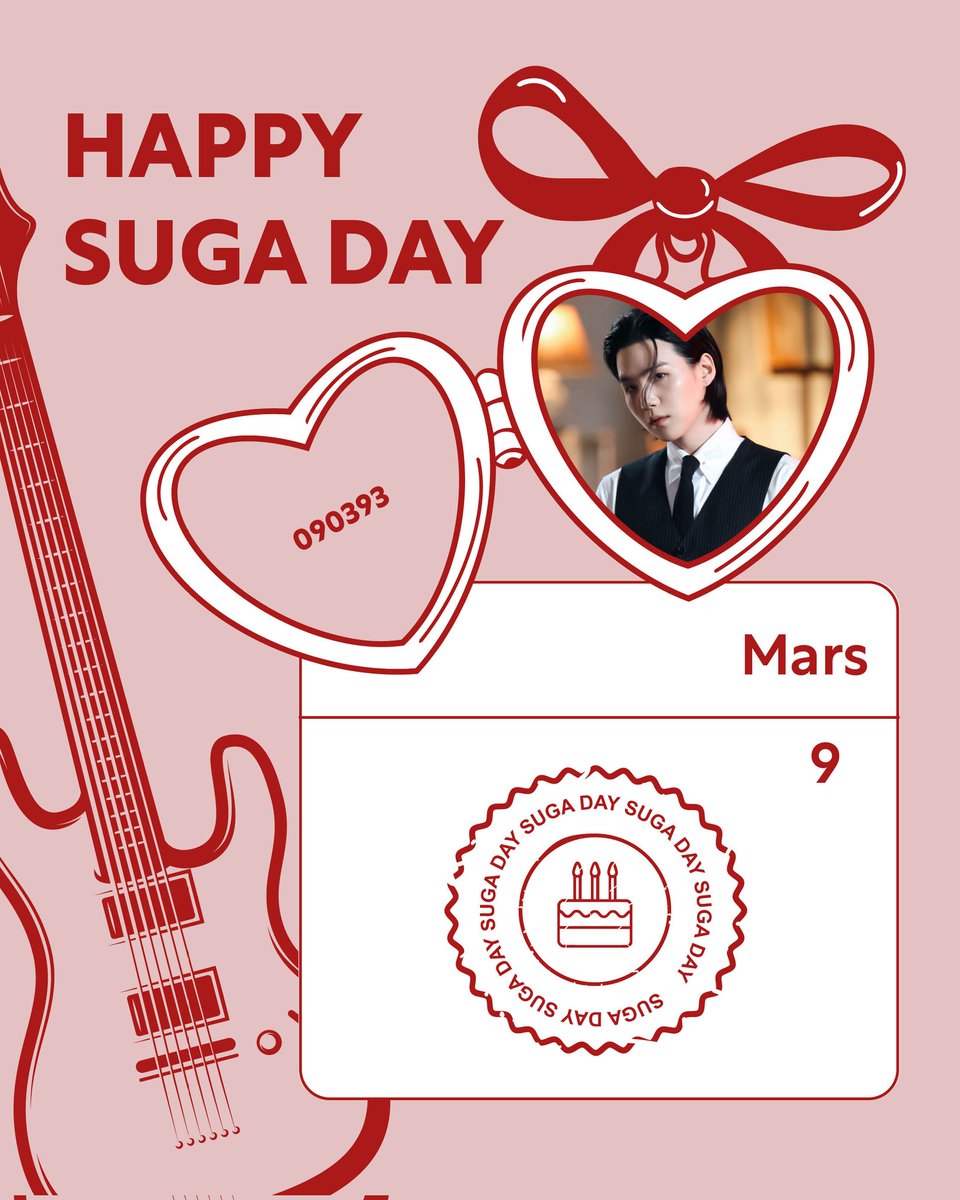 [<a href="/BTS_twt/">방탄소년단</a> x #HAPPYSUGADAY]

Joyeux anniversaire Yoongi 💜🥳

Aujourd’hui, nous célébrons ses 33 ans et tout ce qu’il apporte au monde à travers sa musique et ses mots.

Talent immense et cœur profond. Merci d’inspirer tant de personnes chaque jour 💜

Retrouvez également