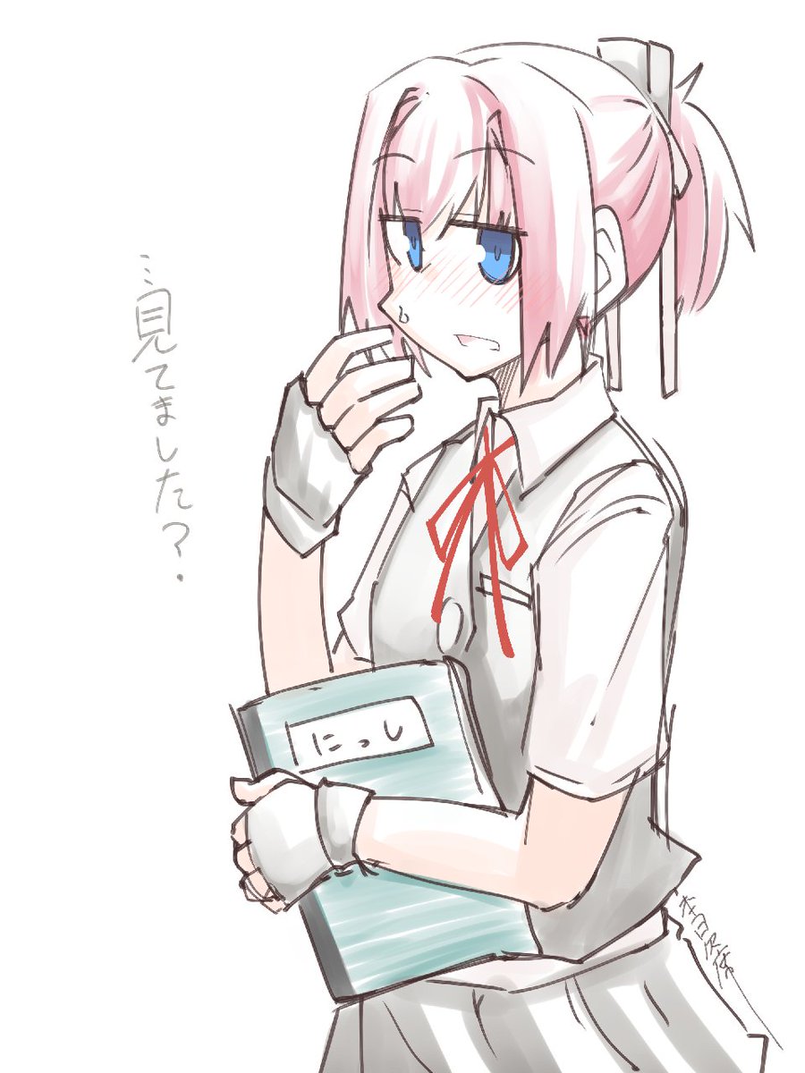 不知火(艦これ) 「しっかり見てたよ」|本日欠席(サークル垢)@フリトド酒蔵19のイラスト