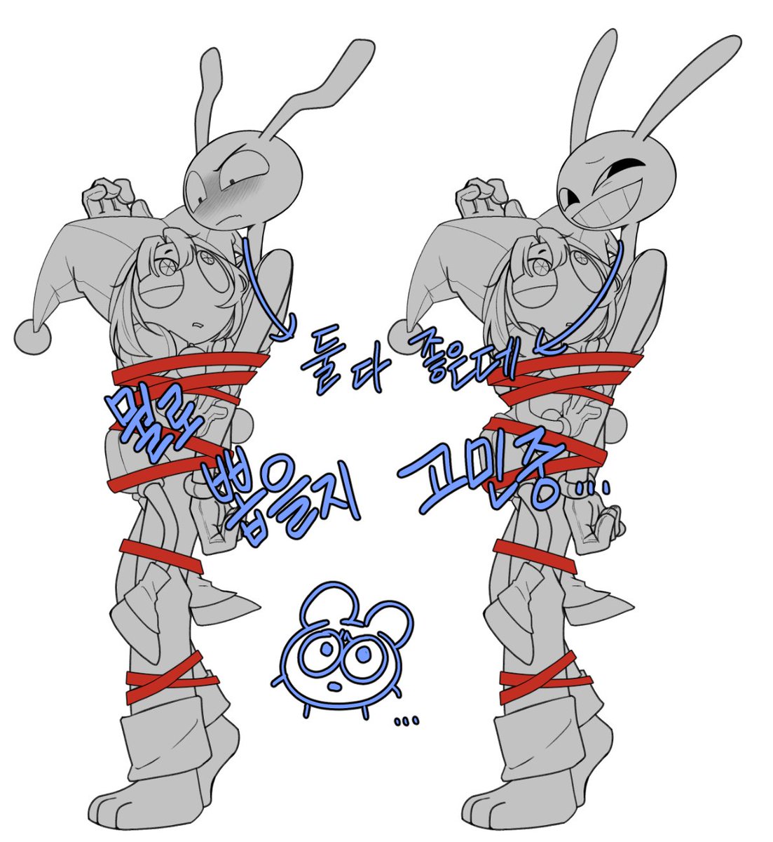 개인 소장용 아크릴 스탠드를 뽑을까 하는데 잭스의 표정을 뭘로 할지 고민이다............................................. 🙃