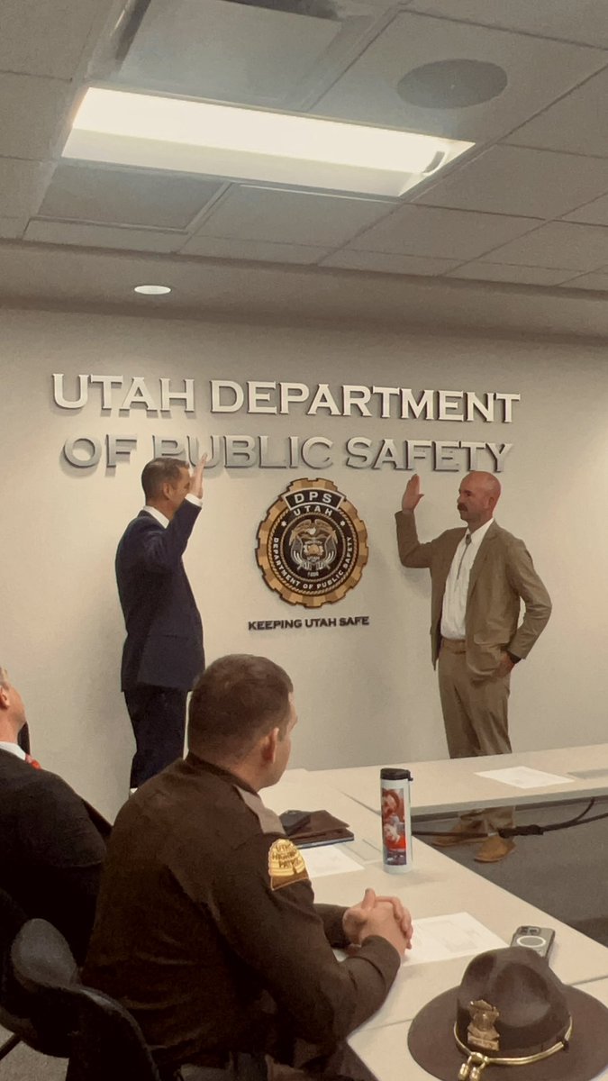 EdwardADalton's tweet photo. It was a reassuring first week @UtahDPS. A lot to learn and do, but I’m thankful for this unique opportunity to join their talented team, and for their trust in me to help advance the Utah Cold Case Unit Mission. Loved having the family visit for the swearing in. We are excited. https://t.co/cswlsRtcp1