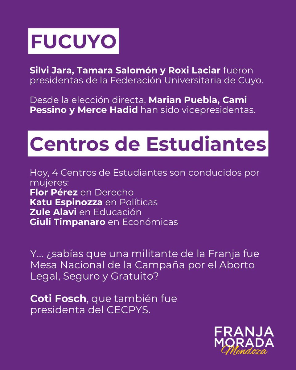 Franja Morada Mendoza tweet media