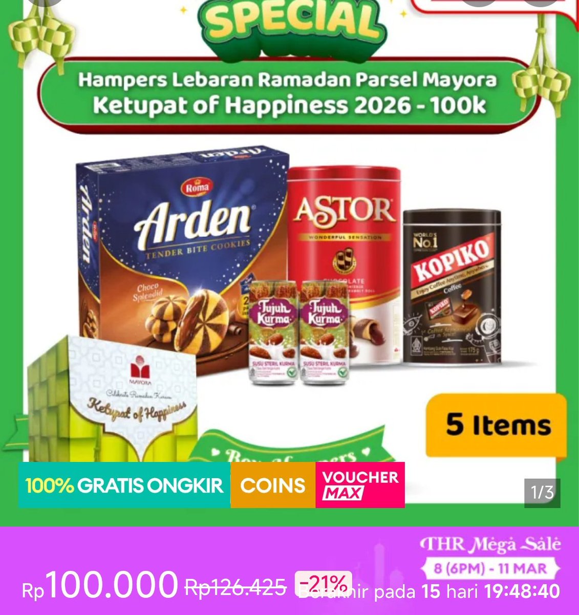 GhazianSalsabil's tweet photo. https://t.co/VvpF5razZg… Ngerii banget promonya lazadaa udah kayak dapat THR dari Lazada 😁 Soalnya ada Voucher Bonus s.d 1.447 Juta di Lazada THR Mega Sale jugaa https://t.co/8S0aXsTYIH