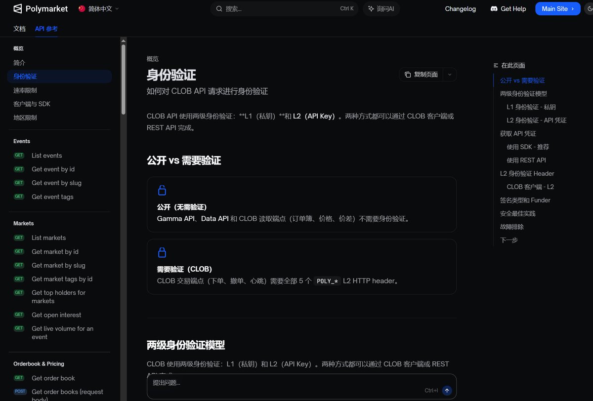 Polymarket啥也别说了，凡是学过编程的人，都能写出Bot。因为.............🥲
就这点API，照.Net framework类库少太多了😂