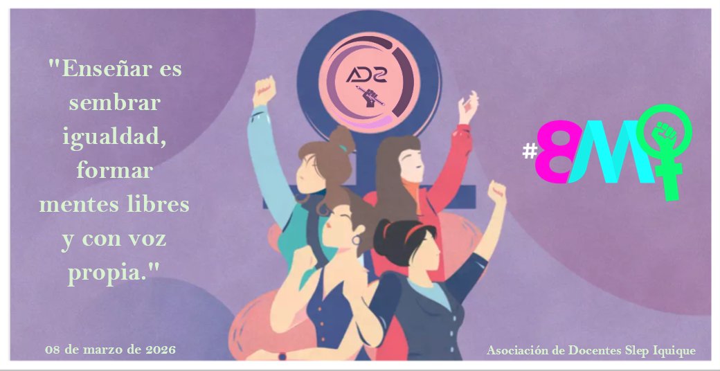 sdprofesiqq's tweet photo. Día de la Mujer que forma para la igualdad #8M #FelizDiaDeLaMujer #DiaInternacionalDeLaMujer #iquique https://t.co/cZcxwzKMW7