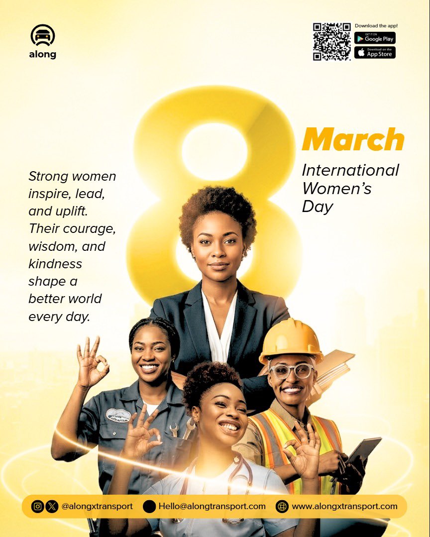 AlongxTransport's tweet image. To the women leading, building, and driving change. We see you, we celebrate you. 💛

Happy International Women's Day from Along! 

#InternationalWomensDay #IWD2026 #AlongTransport #CelebrateWomen #InternationalWomensDay2026