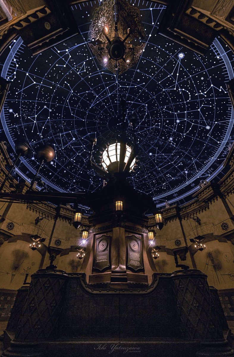 LeoDaVinciWave's tweet photo. The Chamber of Planets, a cosmic-themed room inside the Fortress Explorations attraction at Tokyo DisneySea, Japan. https://t.co/Nw3npgdfwK