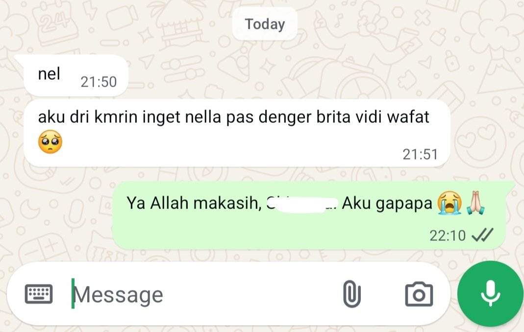 Sebenernya malam ini mau tidur tanpa air mata lagi. Tapi...