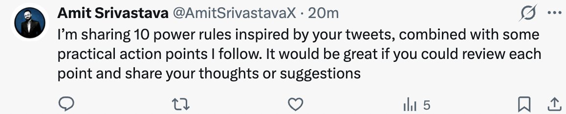 xvi_harley's tweet photo. Here are my 10 power rules

1. Choose great sector (10 year growth)
2. Early entry (big leverage)
3. Smaller players (lose small, win big)
4. Huge allocation in limited names
5. Great promoter (15+ yr exp, ethical, humble)
6. Track all updates about the company (twitter, linkedin, you tube, nse, bse, the whole internet)
7. Mentally ready for 70% win, 30% loss (happens mostly)
8. Increase winner allocation, reduce loser allocation
9. Sit for long time (boring investing)
10. Don't overfocus on every financial metric (a good promoter with a smart CA will take care of numbers)

Most points out of 10 are good to an extent

I am not very strict on financials as i mostly invest in micro caps

Out of these i look at promoter holding it should be significant and increasing/stable

Apart from that i trust the promoter to handle the financials

Too much tightness and rules and you won't be able to buy/hold most micro caps