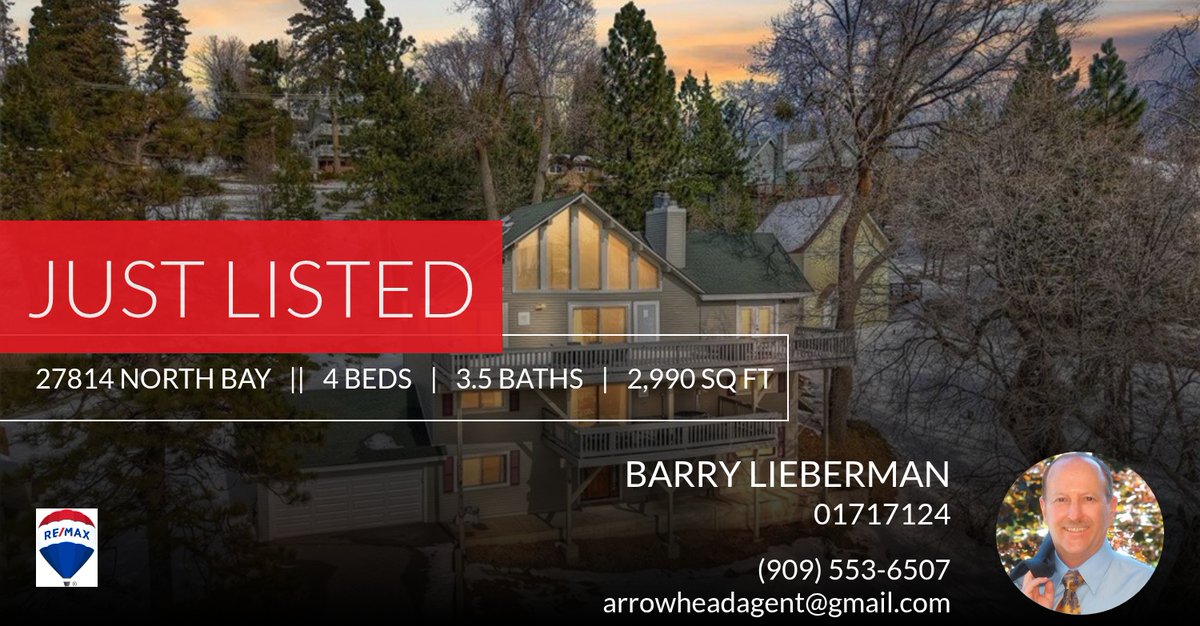 BarryLieberman8's tweet photo. New on the market! 🆕 Be the first to see this home in Lake Arrowhead. Send me a message for more details!

Barry Lieberman
"Investing with Integrity"
909-553-6507

Lake Arrowhead Realtor https://t.co/sY2p3WgvNf https://t.co/mZPrfLPYZk