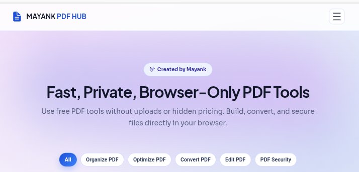 mayank__kr__IN's tweet photo. 🚀 I just built a simple and useful PDF Editor Tool!
Now you can easily edit, merge, split, and manage your PDFs online in seconds.
Fast, easy, and free to use.
Try it https://t.co/eTqonRVKjQ and share your feedback! 📄
#PDF #WebTool #BuildInPublic #WebDevelopment https://t.co/HcZ6LhurK7