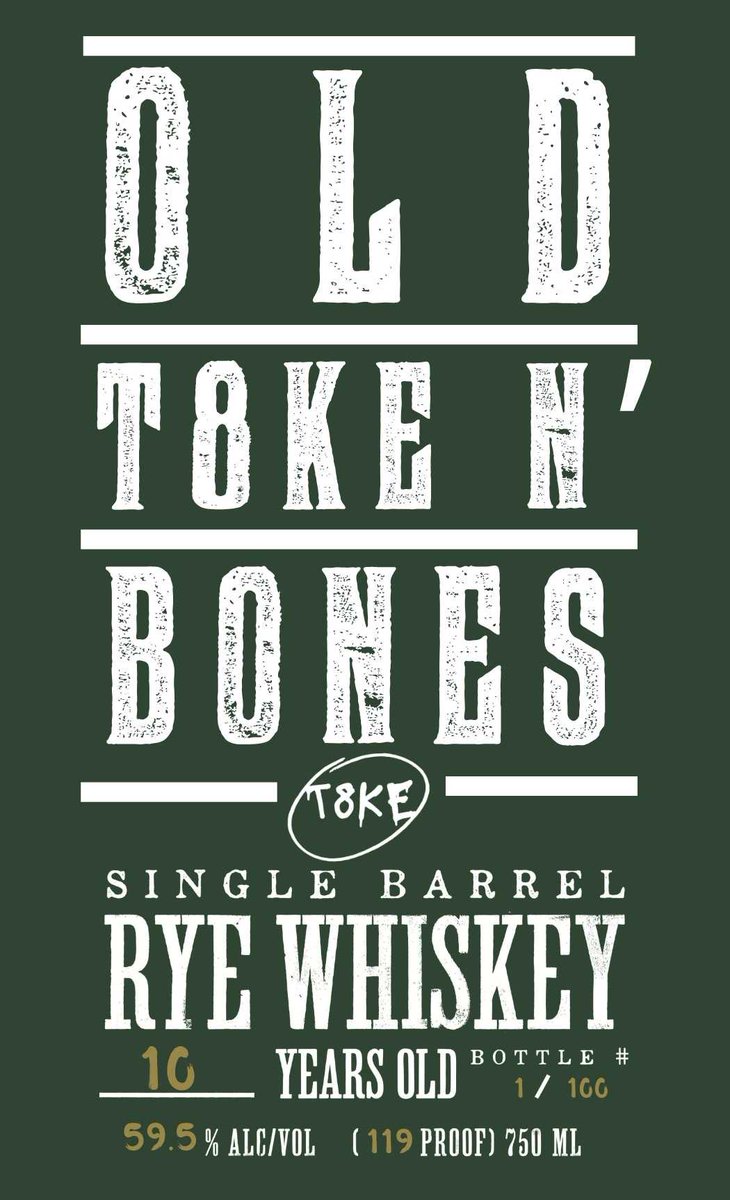 TheBourbonNews's tweet image. New Label Approval: Old Bones x T8ke, 10-Year Rye

#rye #whiskey