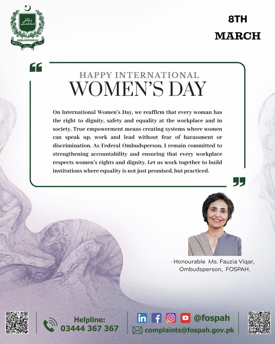 Federal Ombudsperson-Protection Against Harassment tweet media