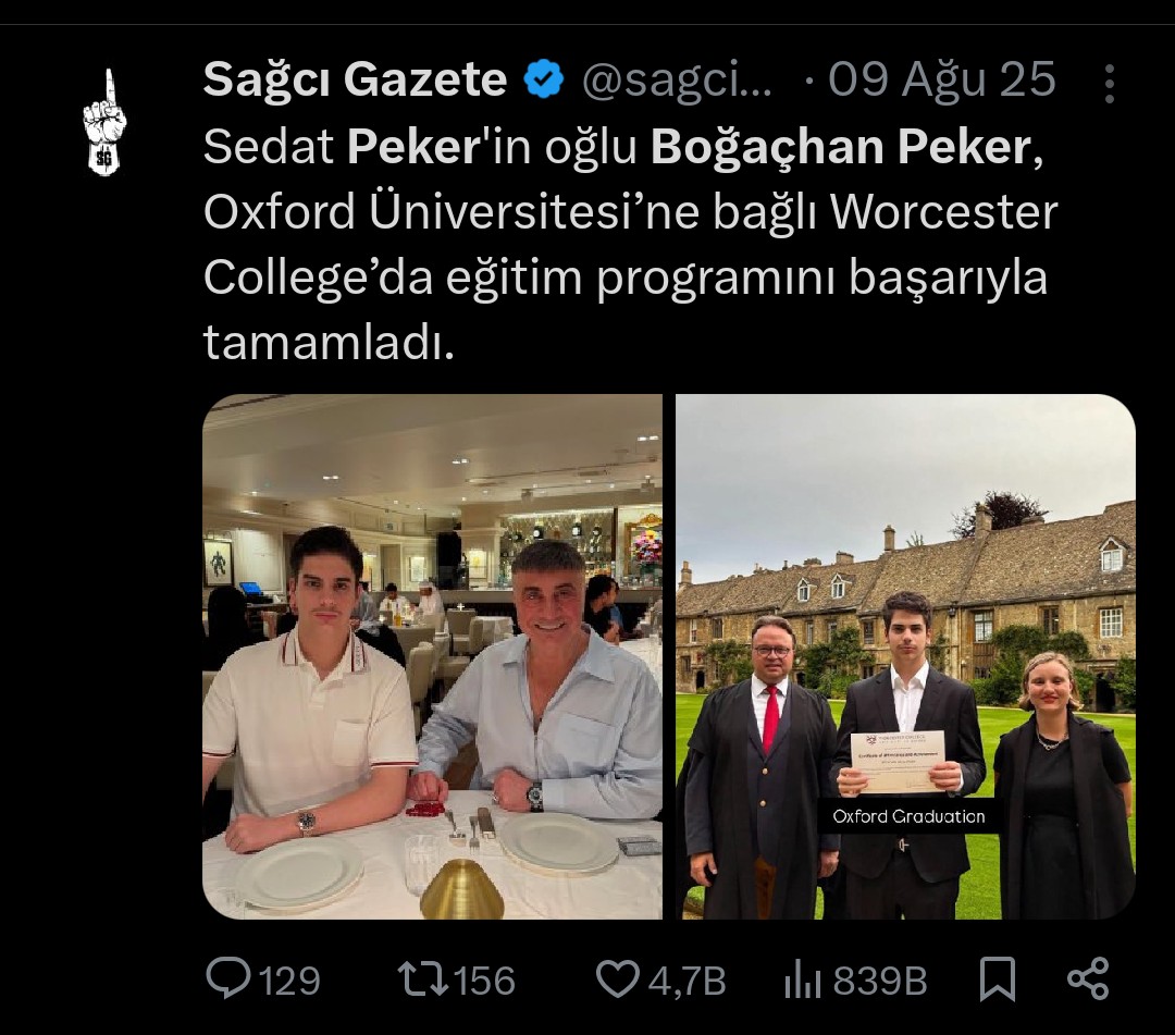 Sedat Peker Dubai'den daha dün ülkemize oluk oluk it yemi yağdırırken bugün 16 yaşindaki yetim evladımız başıboş köpek teröründe can verdi. 

Kendi oğlu ise sokaklarında tek 1 it'in bile olmadığı İngiltere'de eğitimini tamamladı. 

Çocuklarınızın KATİLLERİNİ tanıyın!