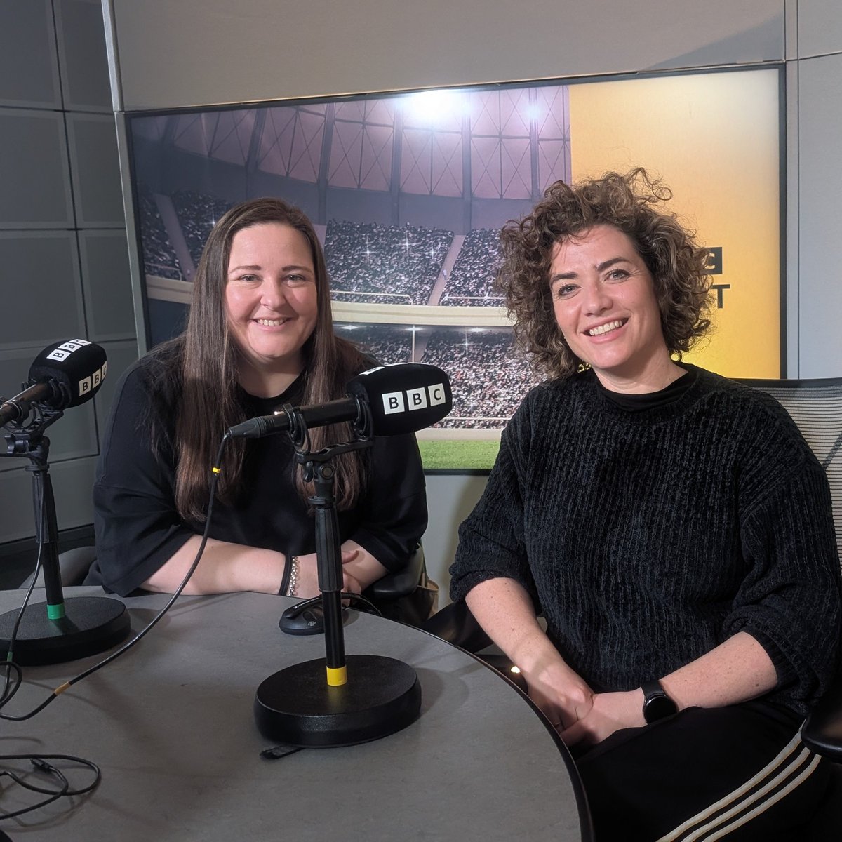SarahMBreslin's tweet photo. What better way to spend International Women's Day than promoting Aston Villa Women? Maggie and I were invited onto @DonnaAlosRadio breakfast show to talk about the world of Villa Women - there was a lot to talk about 💜🩵

Available on BBC Sounds!

#IWD2026 #AVWFC #UTV #WSL https://t.co/lxAjYJTLGl