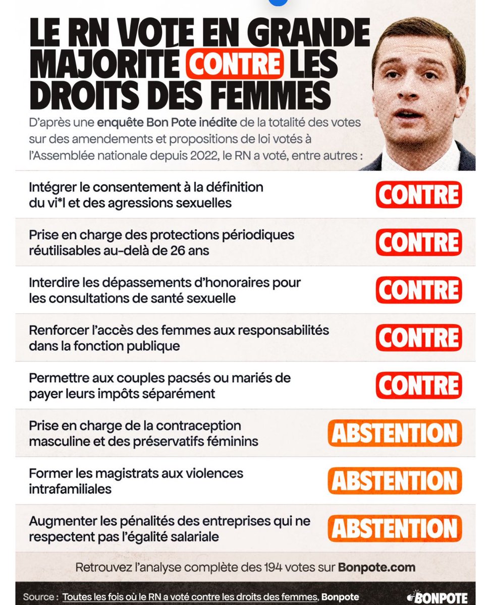 KarimaDelli's tweet photo. 8 mars : Le Rassemblement National vote majoritairement contre les mesures des droits des femmes : consentement dans la définition du viol, égalité salariale, accès aux protections périodiques…

Les droits des femmes ne sont pas un slogan. Ce sont des votes.

 #DroitsDesFemmes https://t.co/qhmF5q3qVl