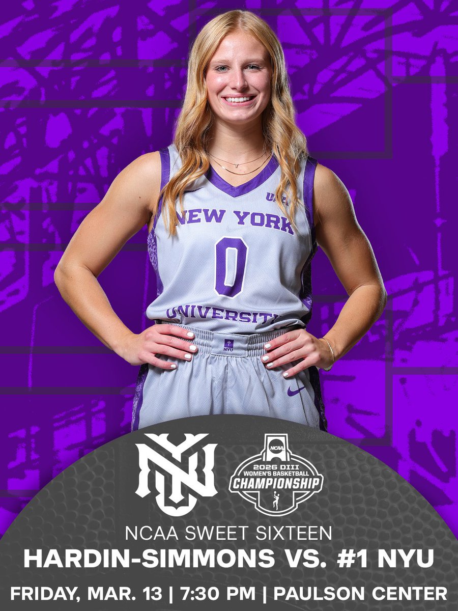 One final weekend home weekend for <a href="/nyuwomenshoops/">NYU Women's Basketball</a>!

Sweet Sixteen and Elite Eight action is coming to the Paulson Center next weekend