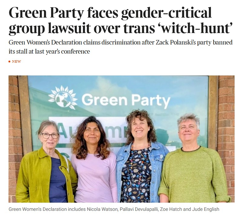 EmmaBatemanGPW's tweet photo. I am looking forward to seeing my formidable sisters expose how @TheGreenParty has consistently refused to stand up for women's rights.
7pm @GBNEWS
#FreeSpeechNation
Read about the case here:
https://t.co/5SC9yw86H7 https://t.co/ONjYPeNIRF