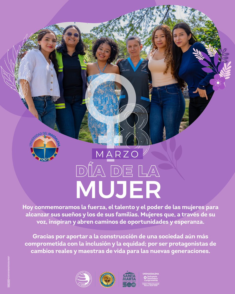 Hoy reconocemos el papel de las mujeres en la construcción de paz, generación de conocimiento y desarrollo de la sociedad.

Reafirmamos nuestro compromiso con el liderazgo femenino y con la creación de espacios educativos que garanticen sus derechos y oportunidades.
#DíaDeLaMujer