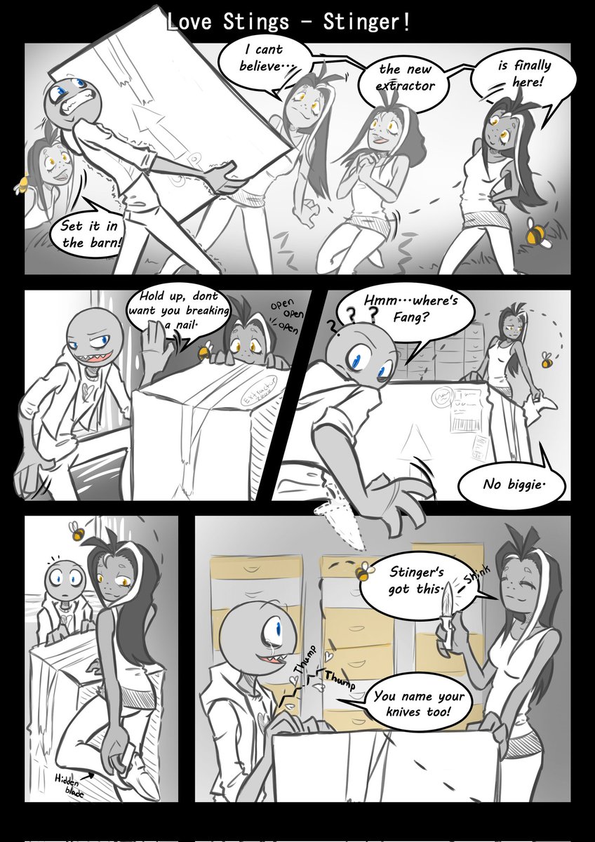 0HunnyBee0's tweet photo. Love Stings - Stinger! Page 11
Even queens weild stingers 😏 
Excuse the late comics Ya'll,  its swarm season and my work is seasonal 🙏
#YourBoyfriendcomic
#yourboyfriend
#yourboyfriendpeter
#YourBoyfriendfanart 
#YourBoyfriendGame 
#peterdunbar https://t.co/wY4DUUq5W5