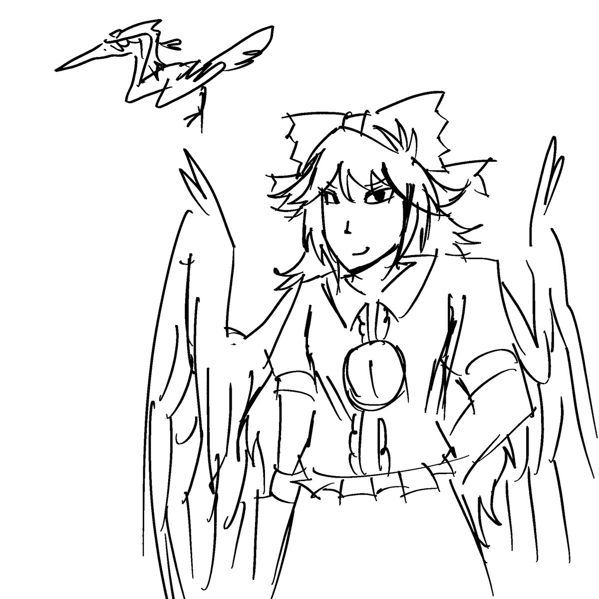 biffybrowniesss's tweet photo. #touhou utsuho doodle https://t.co/lpTXWl0LLL