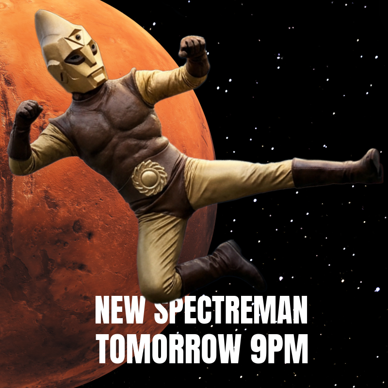 miamifoxstream's tweet photo. Dr. Gori steals a gorilla from the zoo, turns him into a soldier and sends him back to Earth to find candidates to turn into pollution people.

Stream Spectreman, Episode 5 tomorrow, only on Miami Fox Streaming. 

#Spectreman https://t.co/i8ZYPXW7Gd
