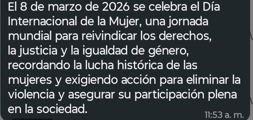 El mensaje de la admin de un grupo en el que todos los años son gifs de ramos de flores y corazones. Algo comienza a girar.