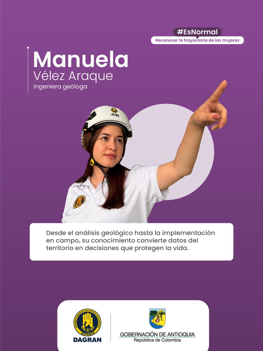 DagranAntioquia's tweet photo. #EsNormal que las mujeres ocupen espacios de liderazgo y tomen decisiones que impulsen el desarrollo social de nuestro territorio.

Hoy reconocemos a las mujeres que, con su liderazgo,aseguran que nuestro departamento esté preparado ante cualquier emergencia y, día a día, trabajan por la protección de la vida y la gestión del riesgo de desastres. #8M💜